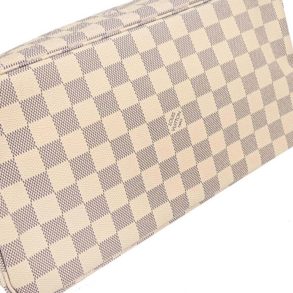 Louis Vuitton Damier Azur Neverfull MM Shoulder Tote Bag N41361 AR0148 125507 - Picture 3 of 10